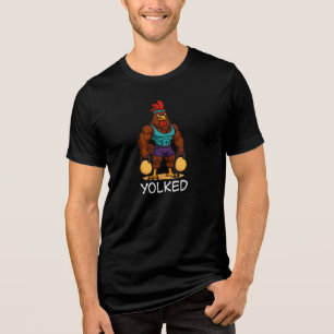 Camiseta Triblenda Gallo Yolkeado – Kettlebell Fuerte y Divertido de