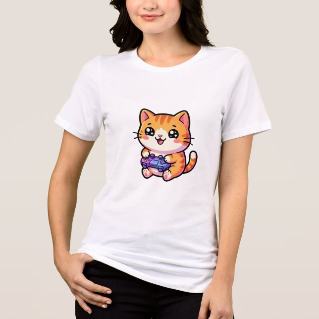 Camiseta Triblenda Game Paw On Cat (Anverso)