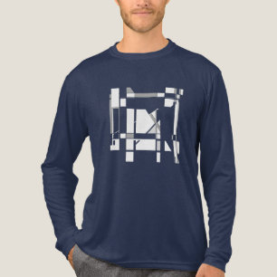 Camiseta Triblenda Gameboard de arte gris blanco inspirado en MCM geo