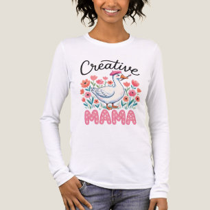 Camiseta Triblenda Ganso de arte con palabras de Mamá creativa linda