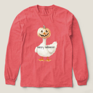 Camiseta Triblenda Ganso de Halloween Cabeza de Calabaza
