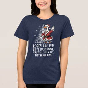 Camiseta Triblenda Ganso de Santa Suelto - Regalo Divertido de Navida