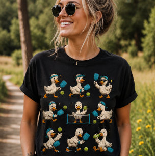 Camiseta Triblenda Ganso Tonto de Yarn Falso Jugando Pickleball