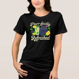 Camiseta Triblenda Gata Mamá de Verano Perfectamente Refrescada Gato
