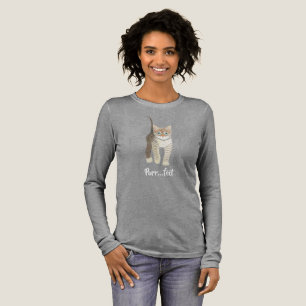Camiseta Triblenda Gatito Atigrado Gris Manga Larga