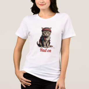Camiseta Triblenda gatito escocés disfrazado - tenía que seguir