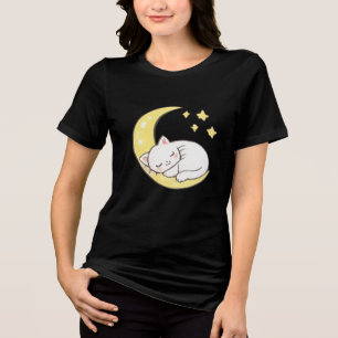 Camiseta Triblenda Gatito Luna Durmiente