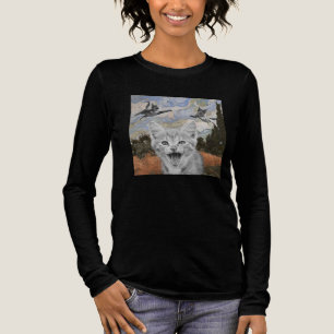 Camiseta Triblenda Gatitos locos divirtiéndose ilustración surrealist