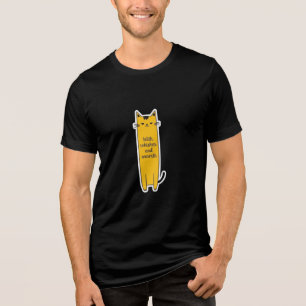 Camiseta Triblenda Gato Adorable con Calidez de Bigotes Diseño Minima