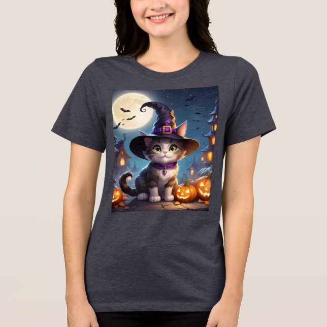 Camiseta Triblenda Gato alegre (Anverso)