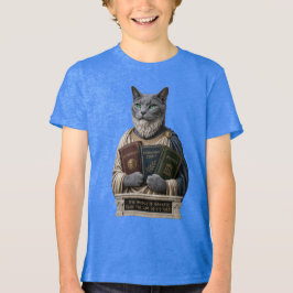 Camiseta Triblenda Gato Aristotélico Azul Ruso