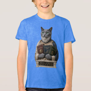Camiseta Triblenda Gato Aristotélico Azul Ruso