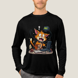 Camiseta Triblenda Gato aterrorizado por cables, error técnico