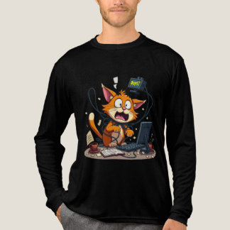 Camiseta Triblenda Gato aterrorizado por cables, error técnico