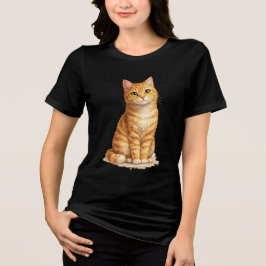 Camiseta Triblenda Gato Atigrado Naranja Clipart