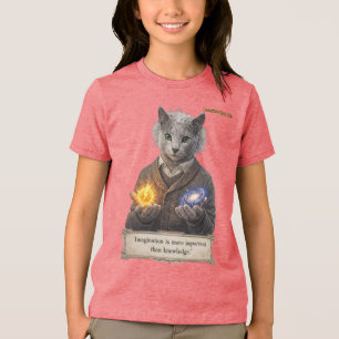Camiseta Triblenda Gato Azul Ruso Einstein - Imaginación