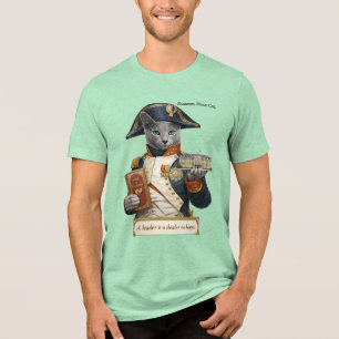 Camiseta Triblenda Gato Azul Ruso Napoleón Bonaparte