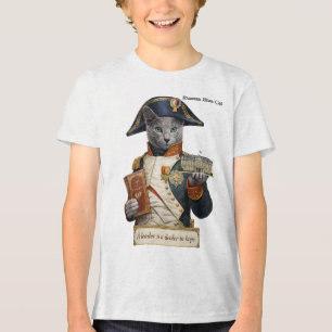 Camiseta Triblenda Gato Azul Ruso Napoleón Bonaparte
