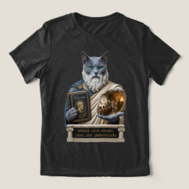 Camiseta Triblenda Gato Azul Ruso Plato