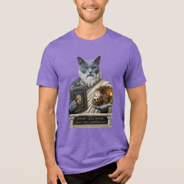 Camiseta Triblenda Gato Azul Ruso Plato
