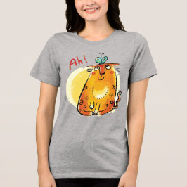 Camiseta Triblenda Gato con mariposa