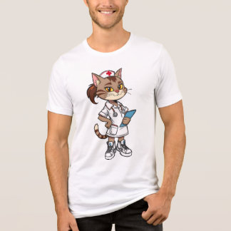 Camiseta Triblenda Gato de enfermera confiado - Estilo Personalizado 