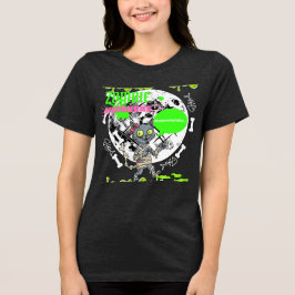 Camiseta Triblenda Gato de Halloween "Zombie Whiskers 2" Graciosos Ga