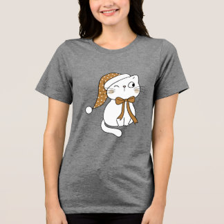 Camiseta Triblenda Gato de Invierno Guiñando