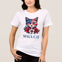 Gato de MAGA Trump Bandera estadounidense y patrio