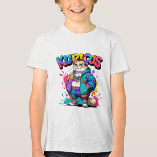 Camiseta Triblenda Gato de manga kurioso