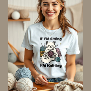 Camiseta Triblenda Gato de punto con bolas de hilado