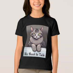 Camiseta Triblenda Gato de Stern Tabby exige una conversación seria