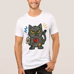 Camiseta Triblenda Gato de Voodoo - Diseño de Personalizado de Encant