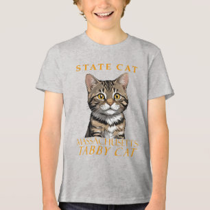 Camiseta Triblenda Gato del Territorio de Massachusetts El Gato Atigr