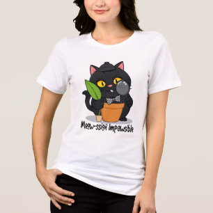 Camiseta Triblenda Gato detective - Gato gracioso imposible de masas