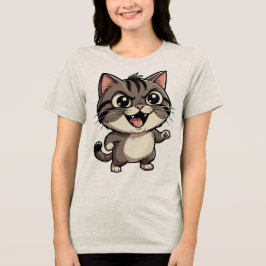 Camiseta Triblenda Gato Divertido - 
