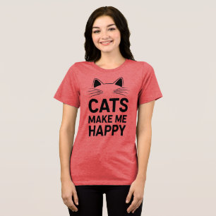 Camiseta Triblenda Gato Divertido Colgando