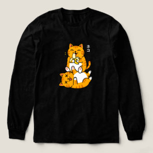 Camiseta Triblenda Gato Divertido Comiendo Banana Neko Dibujo Animado