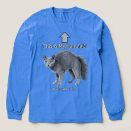 Camiseta Triblenda Gato divertido ruso azul - Este es mi humano