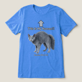 Camiseta Triblenda Gato divertido ruso azul - Este es mi humano