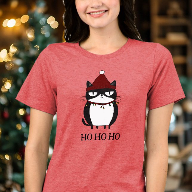 Camiseta Triblenda Gato divertido y grochy catmas Navidades del humor (Subido por el creador)