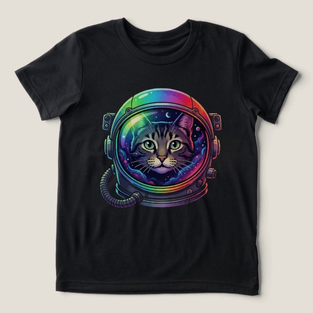 Camiseta Triblenda Gato espacial (Diseño delantero )