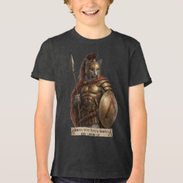 Camiseta Triblenda Gato Espartano Azul Ruso
