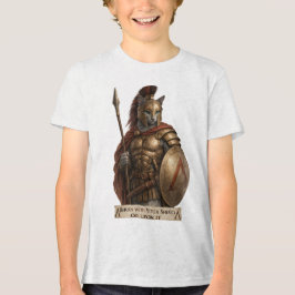 Camiseta Triblenda Gato Espartano Azul Ruso