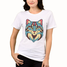 Gato Folk Majestuoso – Arte Vectorial Moderno