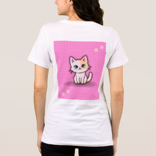 Camiseta Triblenda Gato Gatito Rosa Lindo Nombre Personalizado