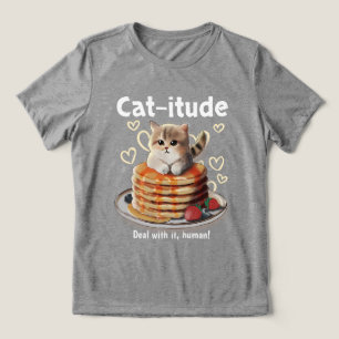 Camiseta Triblenda Gato: Gato lindo en crepes Gato gracioso