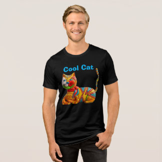 Camiseta Triblenda Gato genial diseño caprichoso