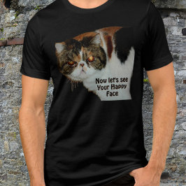 Camiseta Triblenda Gato Gruñón Malhumorado No tan Feliz Divertido