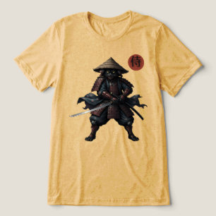 Camiseta Triblenda Gato Guerrero Samurái